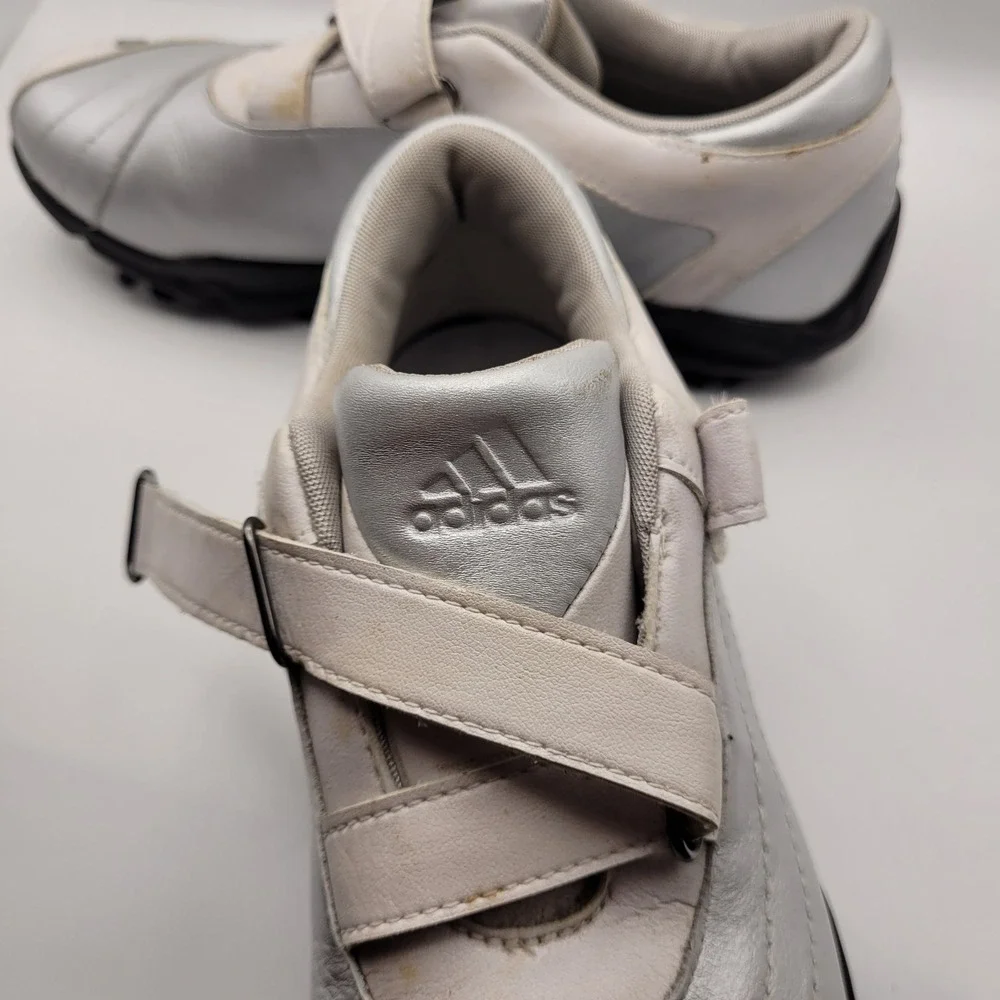 Adidas Z-Traxion Silver White Golf Shoes FitFOAM Cleated 737502 Mens 6 Women 7.5